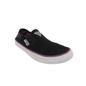COLUMBIA Womens Slack Water PFG Slip-on Boat Shoe Size 6 Black Purple Sneakers